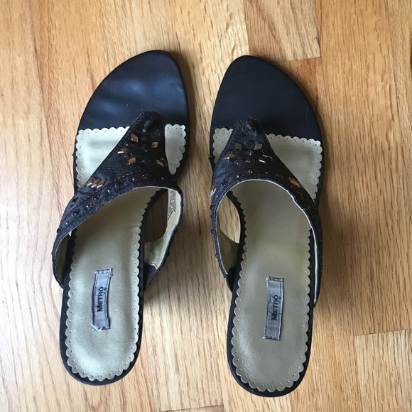 Metro 7 Jeweled brown wedges - Picture 3 of 8